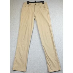 Lululemon ABC Classic 5 Pocket Pants Mens 32 Beige Golf Casual Athleisure Office